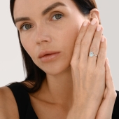 Кольцо из серебра с топазом