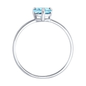 Кольцо из серебра с топазом 