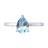 Кольцо из серебра с топазом 