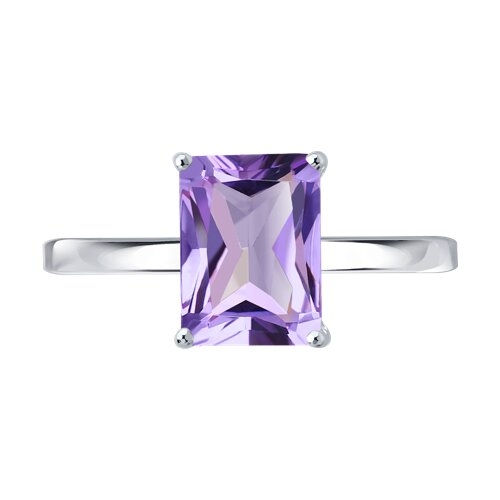 Кольцо из серебра с аметистами