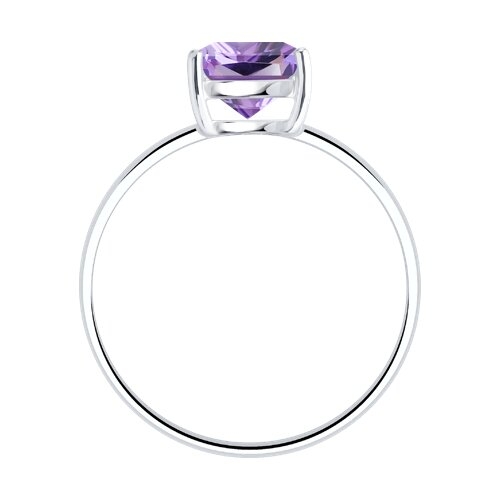 Кольцо из серебра с аметистами