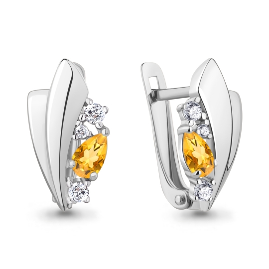 Серьги из серебра с позолотой