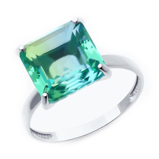 Кольцо из серебра с фианитами