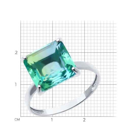 Кольцо из серебра с ювелирным кристаллом