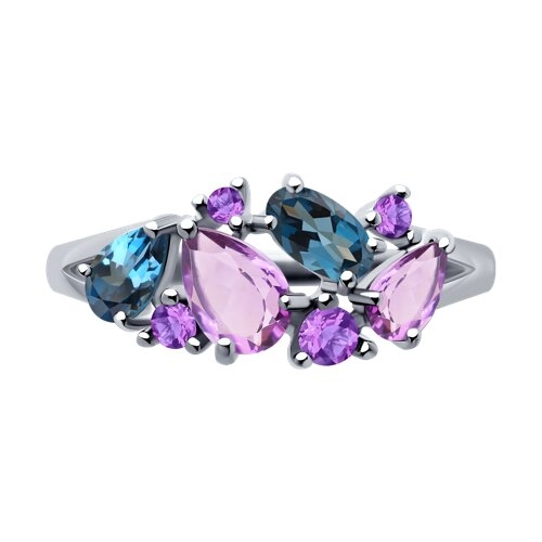 Кольцо из серебра с ювелирным кристаллом