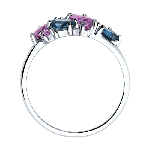 Кольцо из серебра с ювелирным кристаллом