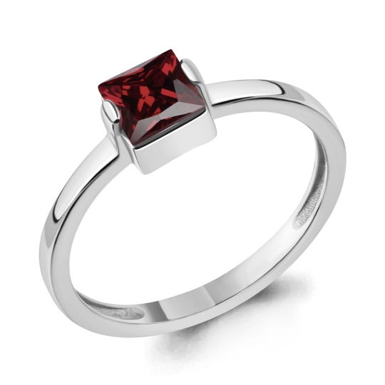 Кольцо из серебра с позолотой и фианитом