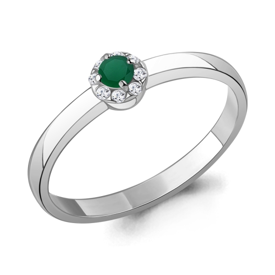 Кольцо из серебра с топазами