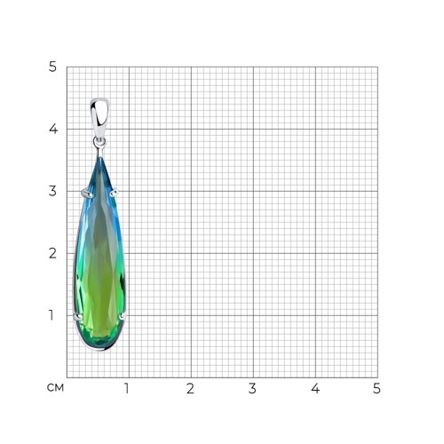 Серьги из серебра с ситаллами