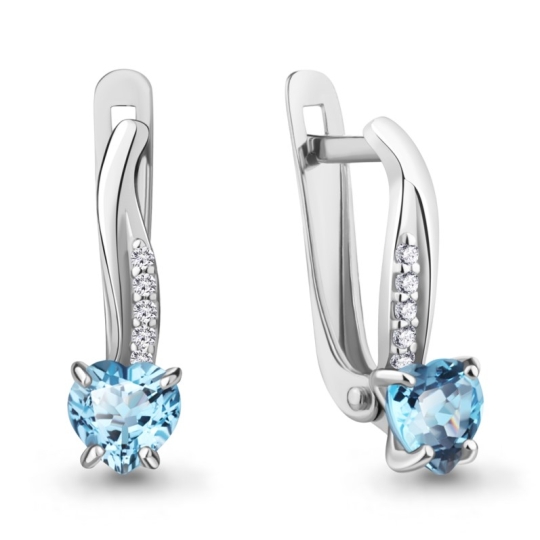 Серьги из серебра с эмалью