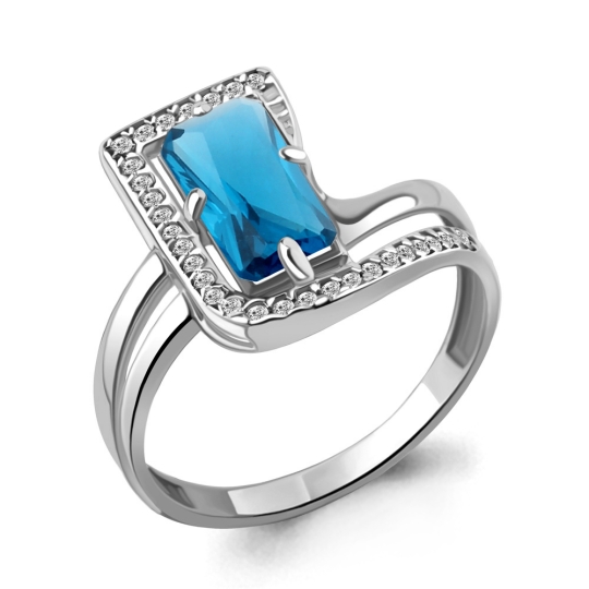 Кольцо из серебра с фианитом