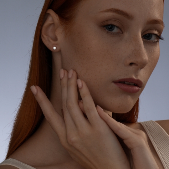 Серьги из серебра с позолотой