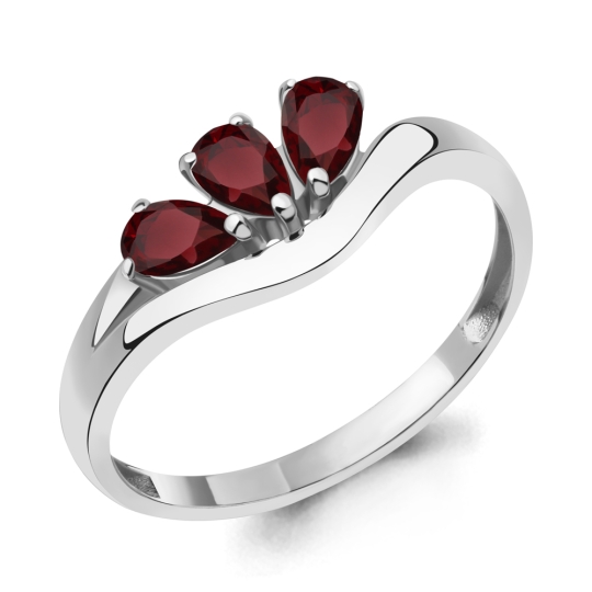 Кольцо из серебра с топазами