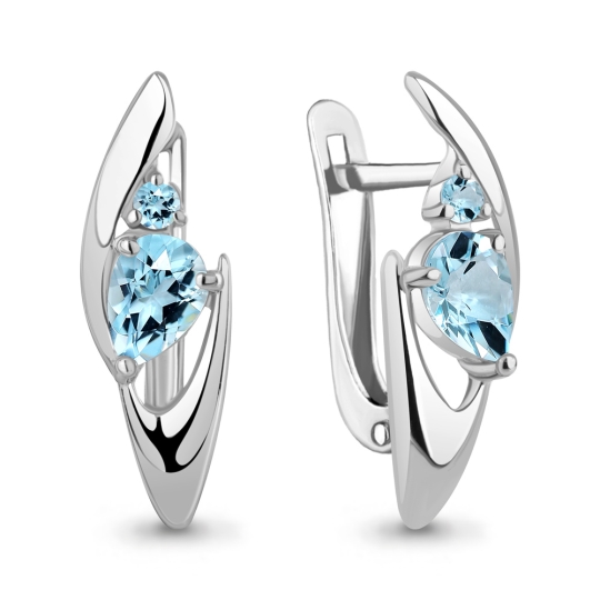 Кольцо из серебра с топазами