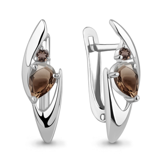 Одиночная серьга из серебра