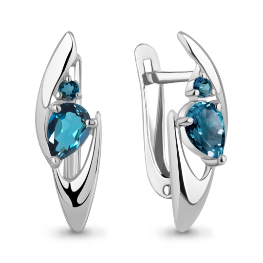 Кольцо из серебра с топазами London