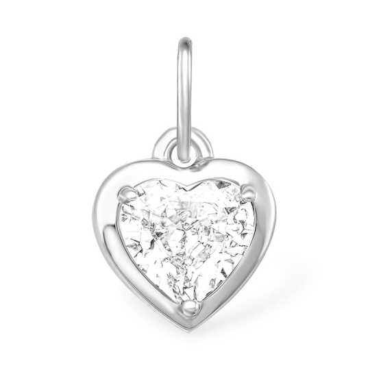 Подвеска из серебра с позолотой, гранатом и фианитом