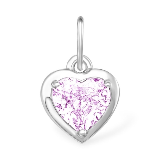 Подвеска из серебра с ювелирными кристаллами и фианитами