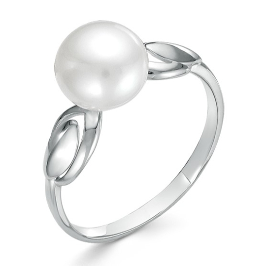 Кольцо из серебра с раухтопазом и фианитами