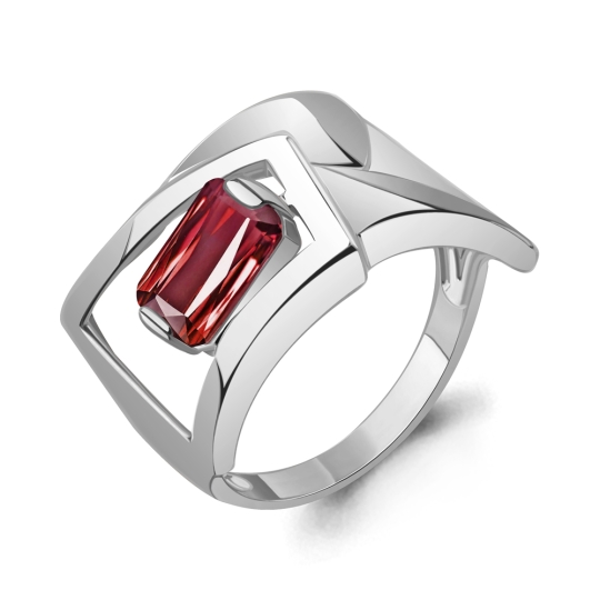 Серьги из серебра с ювелирными кристаллами