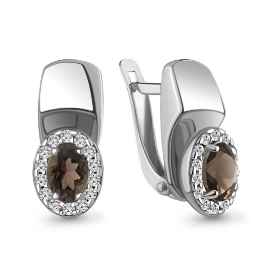 Серьги-кольца из серебра