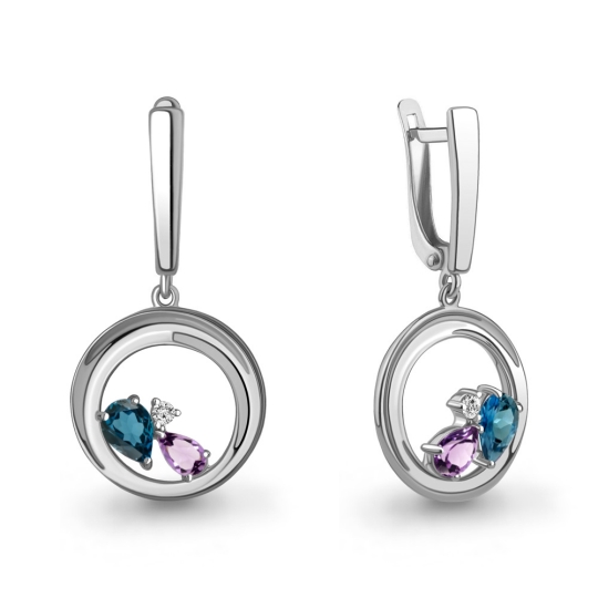 Кольцо из серебра с миксом камней