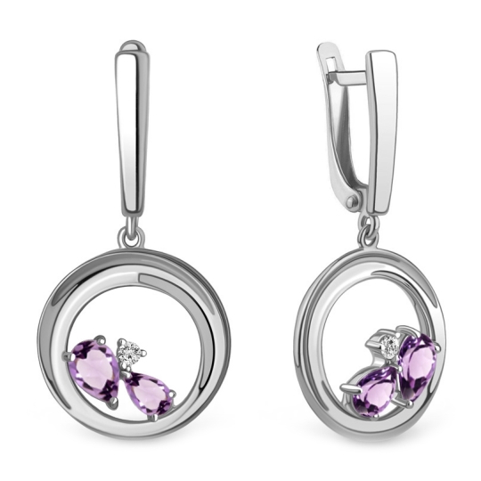 Асимметричные серьги-трансформеры из серебра