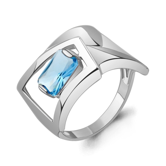 Обручальное кольцо из серебра с позолотой