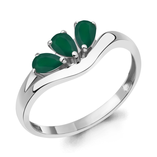 Кольцо из серебра с топазами