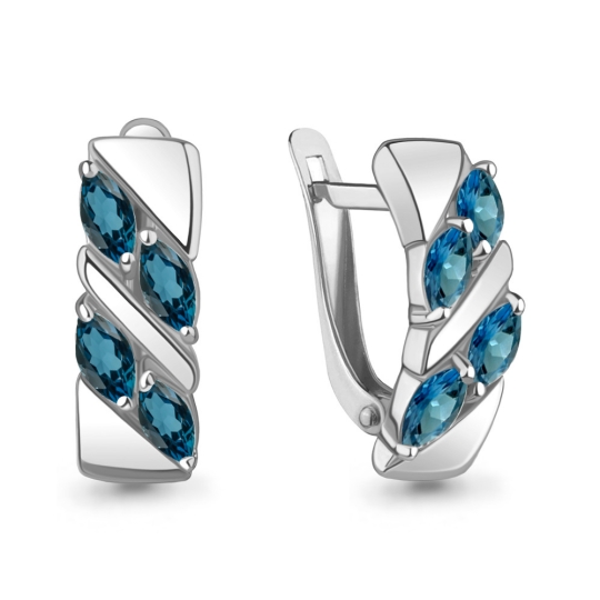 Кольцо из серебра с топазами London