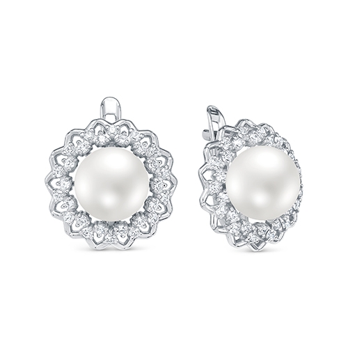 Серьги из серебра с гранатами