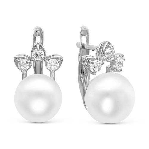 Серьги из серебра с янтарем