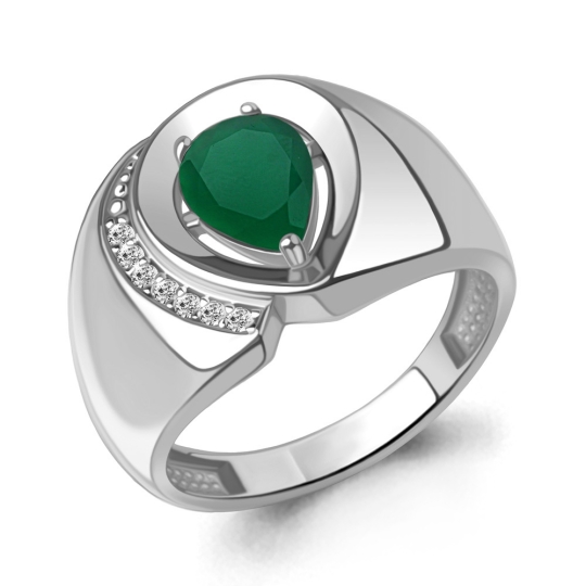 Кольцо-трансформер из серебра с фианитами