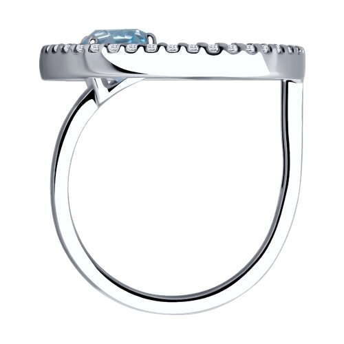 Кольцо из серебра с фианитами 