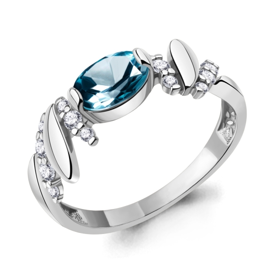 Серьги из серебра с топазами London