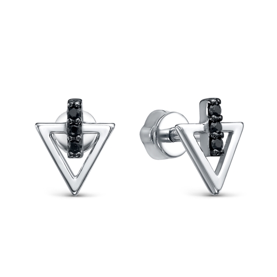 Одиночная серьга из серебра