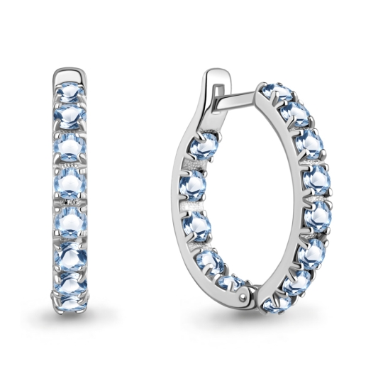 Серьги из серебра с топазами London