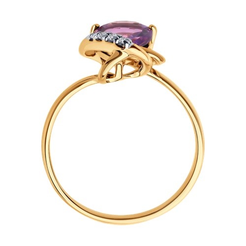 Кольцо из серебра с фианитами