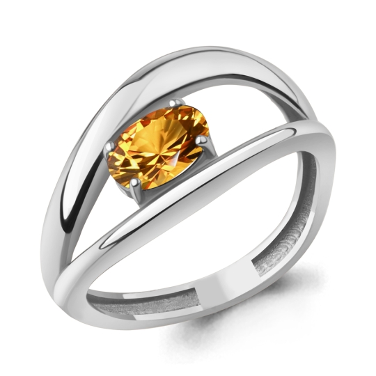 Кольцо из серебра с фианитом