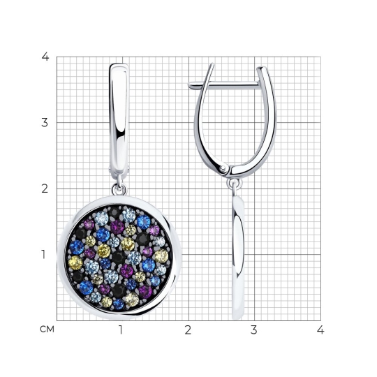 Кольцо из серебра с фианитами