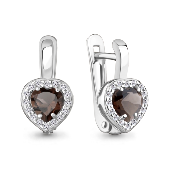 Серьги из серебра с агатами