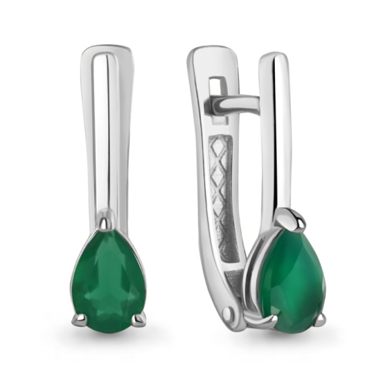 Кольцо из серебра с агатом