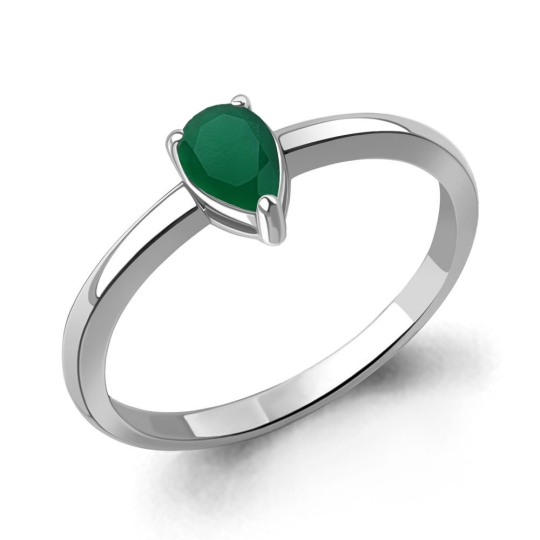 Кольцо из серебра с топазом London и фианитами 