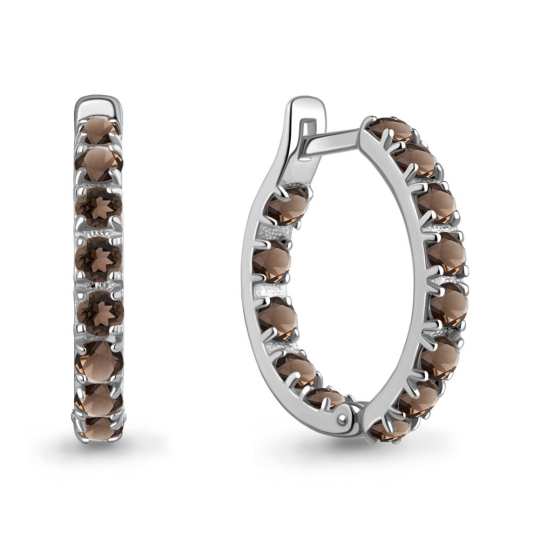 Кольцо из серебра с раухтопазами