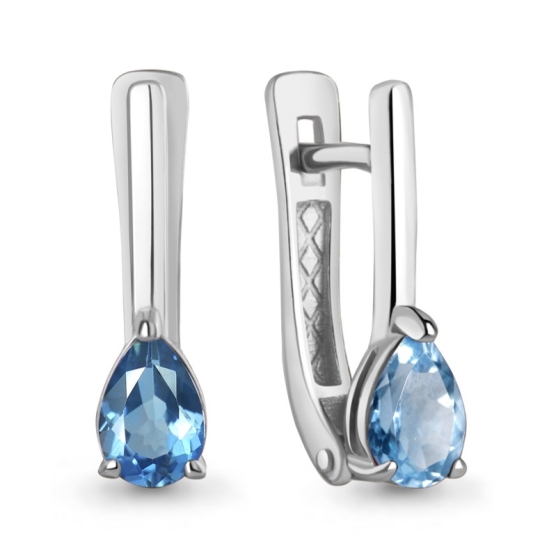 Серьги из серебра с гранатами