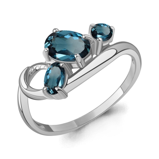 Кольцо из серебра с фианитами