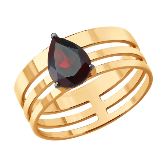 Кольцо из серебра с фианитами