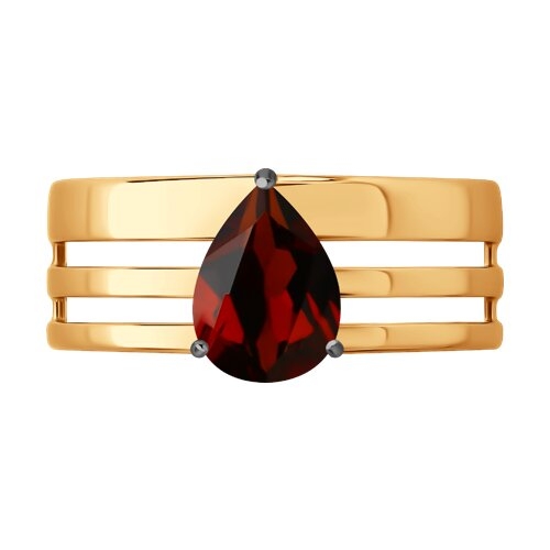 Кольцо из серебра с фианитами