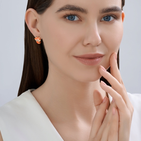 Серьга-кафф из серебра