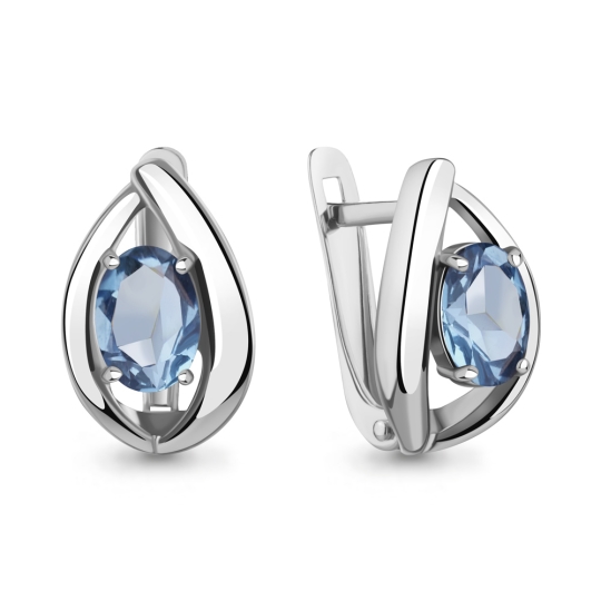 Кольцо из серебра с топазом Swiss